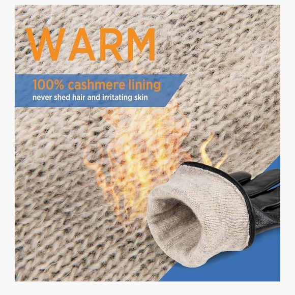 Sheep skin Black Gloves for Men - Picture 2 of 5